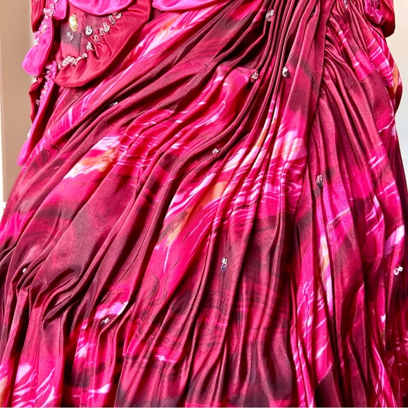 TONY BOWLS Paris 3D Floral Sequin Beaded Mermaid Pageant Prom Gown—SZ. 4 - Picture 5 of 17
